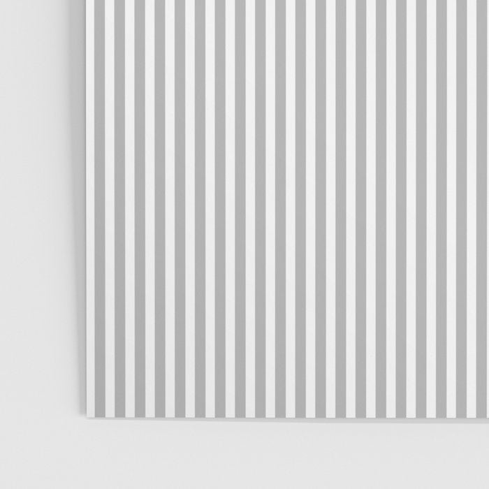 Ultra Fine Stripes Vertical Minimalist Pattern in Gray and White Poster Gallery Image 3