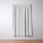 Ultra Fine Stripes Vertical Minimalist Pattern in Gray and White Window Curtain Gallery Image 3