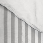 Ultra Fine Stripes Vertical Minimalist Pattern in Gray and White Comforter Gallery Image 4