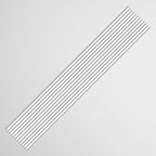 Ultra Fine Stripes Vertical Minimalist Pattern in Gray and White Table Runner Gallery Image 3