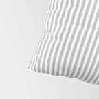 Ultra Fine Stripes Vertical Minimalist Pattern in Gray and White Pillow Sham Gallery Image 4