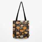 Pumpkin Confetti - Orange on Charcoal Tote Bag Gallery Image 2