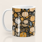 Pumpkin Confetti - Orange on Charcoal Coffee Mug Gallery Image 3
