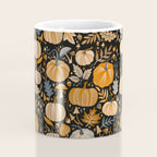Pumpkin Confetti - Orange on Charcoal Coffee Mug Gallery Image 4