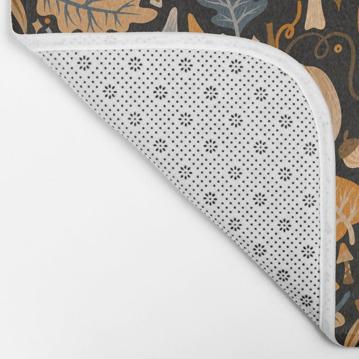 Pumpkin Confetti - Orange on Charcoal Bath Mat Gallery Image 2