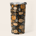 Pumpkin Confetti - Orange on Charcoal Travel Mug Gallery Image 2