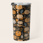 Pumpkin Confetti - Orange on Charcoal Travel Mug Gallery Image 3