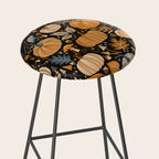 Pumpkin Confetti - Orange on Charcoal Stool Gallery Image 2