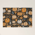 Pumpkin Confetti - Orange on Charcoal Welcome Mat Gallery Image 1