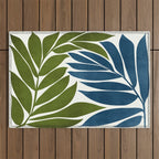 Deep Woods Botanical Painting Outdoor Rug Gallery Image 1