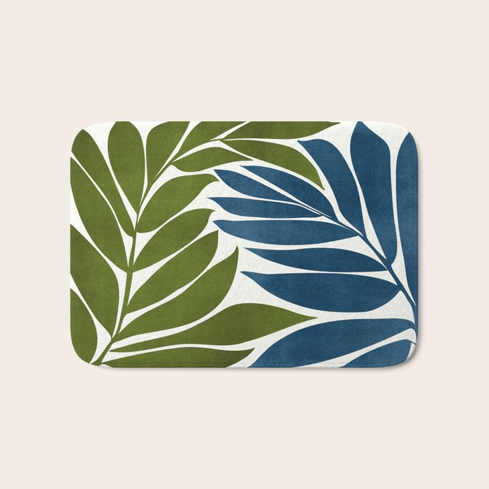 Deep Woods Botanical Painting Bath Mat Gallery Image 1