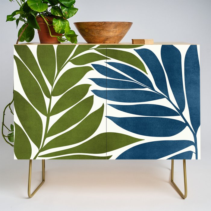 Deep Woods Botanical Painting Credenza Gallery Image 1