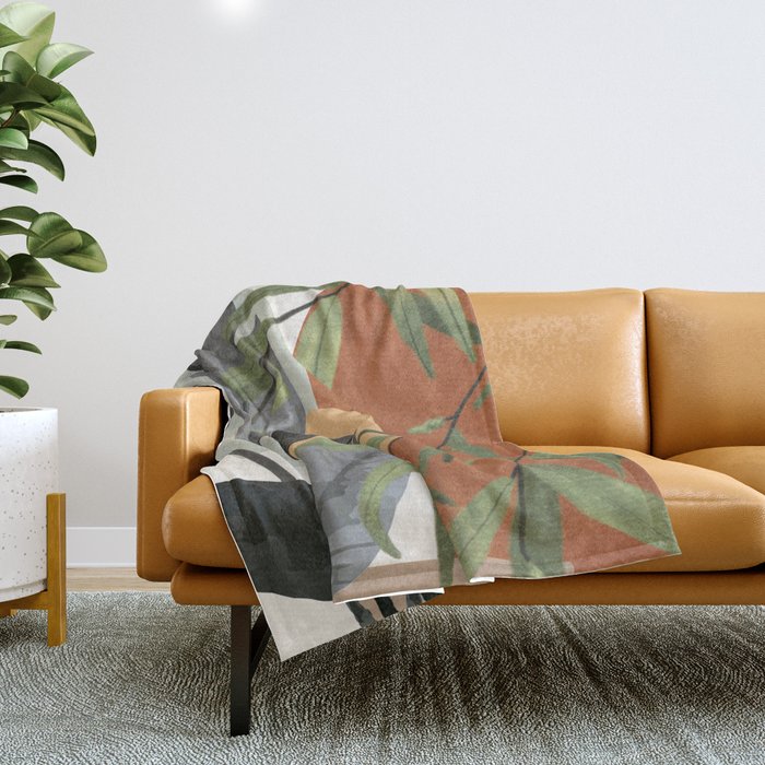 Sunset Flora 02 Throw Blanket Gallery Image 1