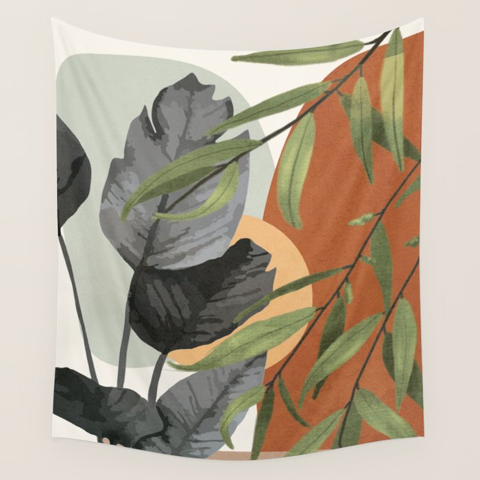 Sunset Flora 02 Wall Tapestry Gallery Image 4