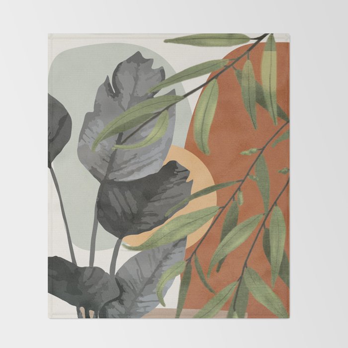 Sunset Flora 02 Throw Blanket Gallery Image 2