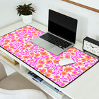 Tropical Blooms Pattern - Pink and Orange Desk Mat Gallery Image 2
