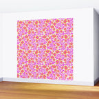 Tropical Blooms Pattern - Pink and Orange Wall Mural Gallery Image 2