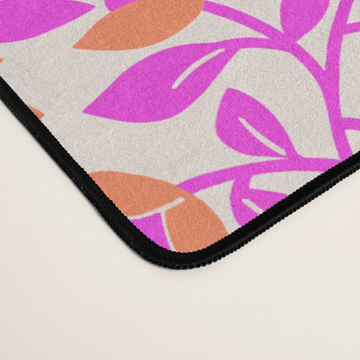 Tropical Blooms Pattern - Pink and Orange Desk Mat Gallery Image 4