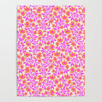 Tropical Blooms Pattern - Pink and Orange Poster Gallery Image 4