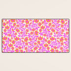 Tropical Blooms Pattern - Pink and Orange Desk Mat Gallery Image 3