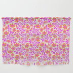 Tropical Blooms Pattern - Pink and Orange Wall Hanging Gallery Image 1