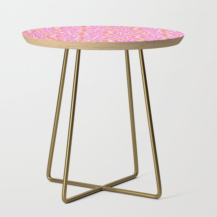 Tropical Blooms Pattern - Pink and Orange Side Table Gallery Image 1