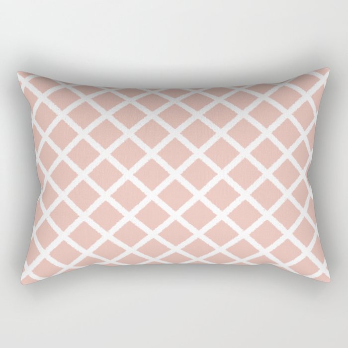 Crisscross (Pink) Rectangular Pillow Gallery Image 1