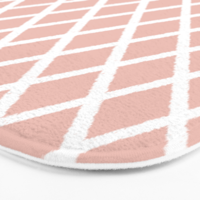 Crisscross (Pink) Bath Mat Gallery Image 3