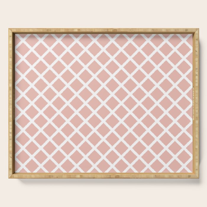 Crisscross (Pink) Serving Tray Gallery Image 1