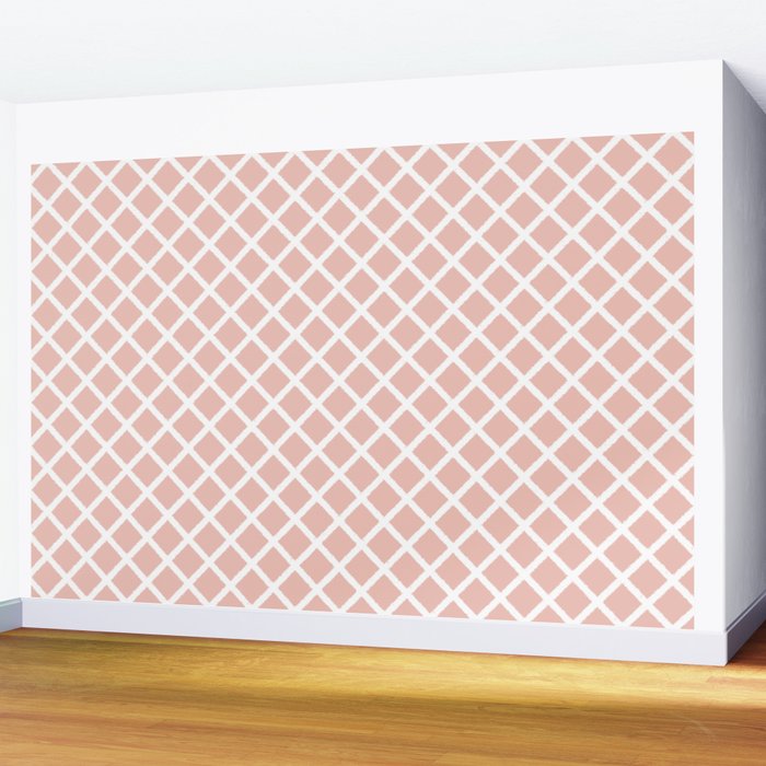 Crisscross (Pink) Wall Mural Gallery Image 2