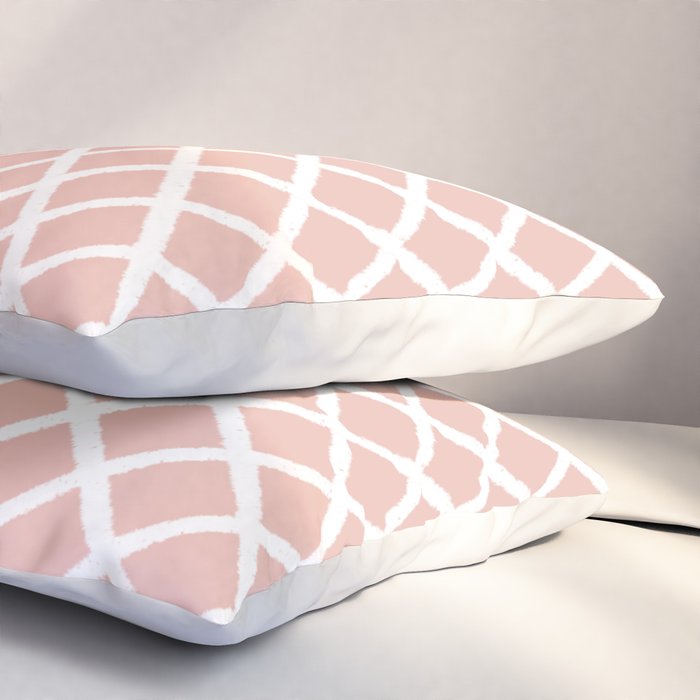 Crisscross (Pink) Pillow Sham Gallery Image 3