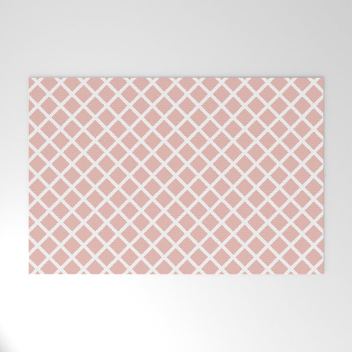 Crisscross (Pink) Welcome Mat Gallery Image 1