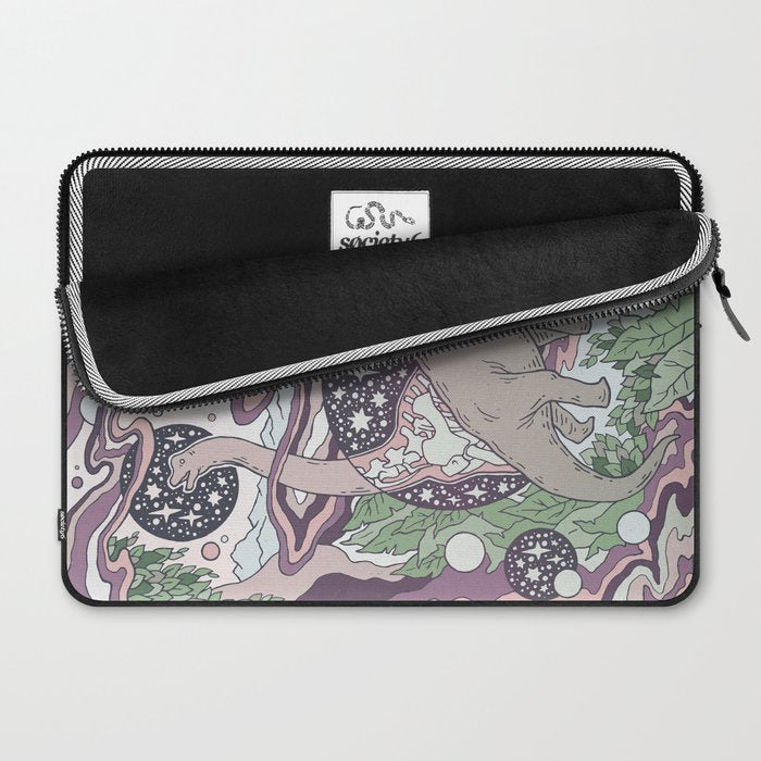 Jurassic Portal | Purple Haze Palette | Dinosaur Science Fiction Art Laptop Sleeve Gallery Image 2