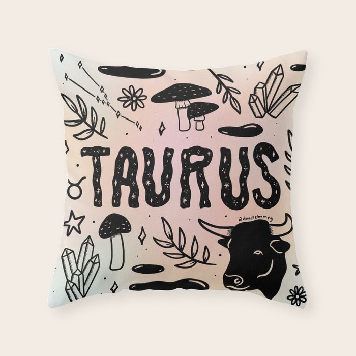 Celestial Taurus Throw Pillow Gallery Image 6