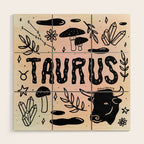 Celestial Taurus Wood Wall Art Gallery Image 1