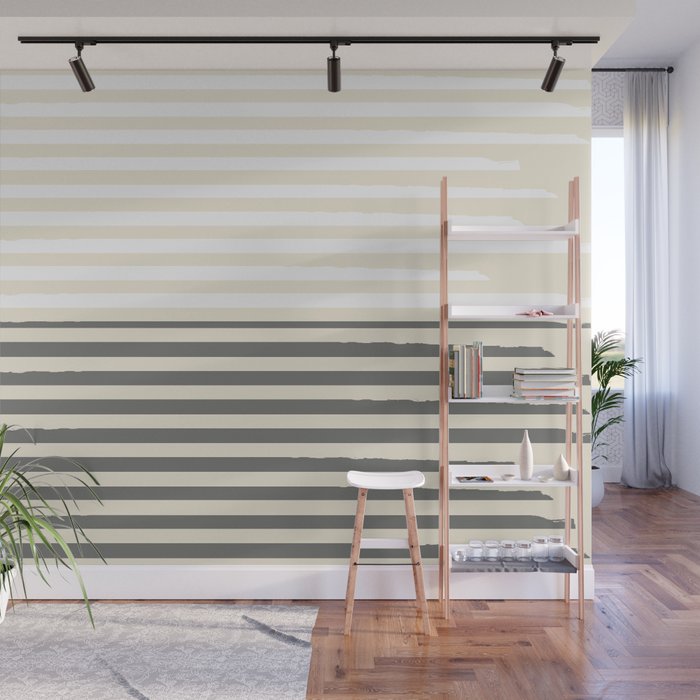 Linear Harmony - Pastel Brush Line  Wall Mural Gallery Image 1