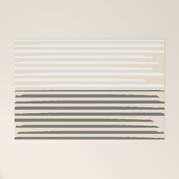 Linear Harmony - Pastel Brush Line  Welcome Mat Gallery Image 1