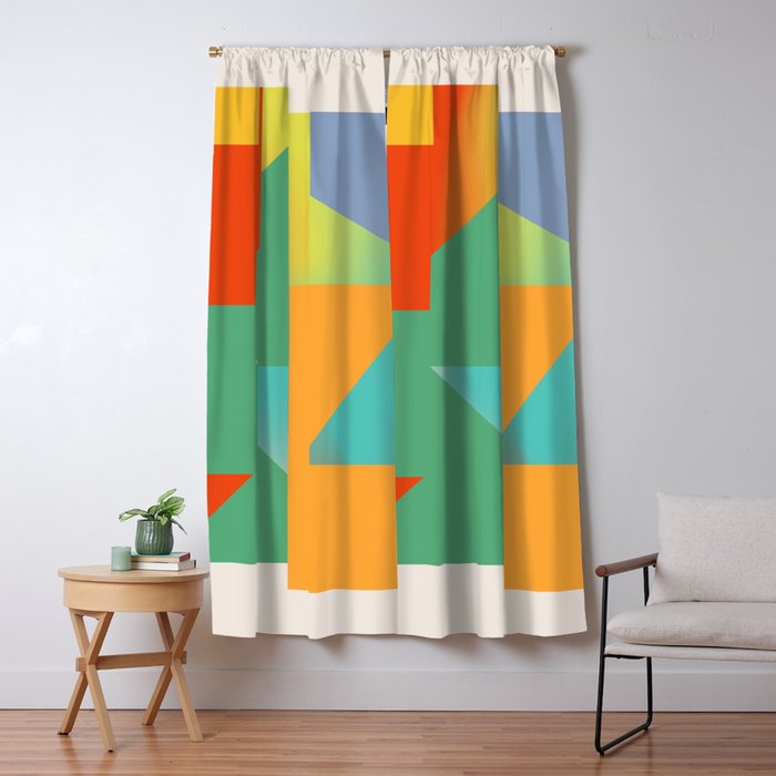 Modern Abstraction 3 Window Curtain Gallery Image 5