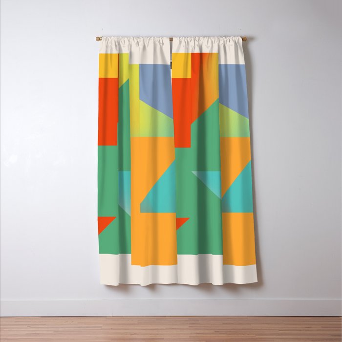 Modern Abstraction 3 Window Curtain Gallery Image 3