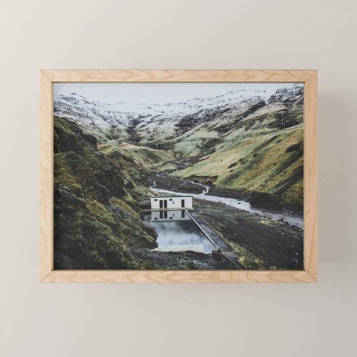Seljavallalaug, Iceland Mini Art Print Gallery Image 1