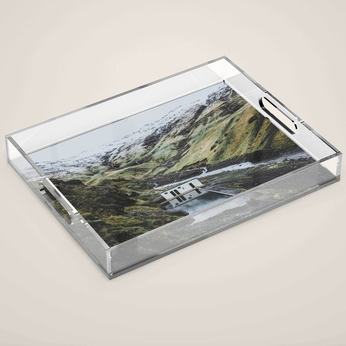 Seljavallalaug, Iceland Acrylic Tray Gallery Image 1