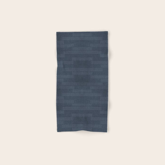 Minimal Striped Pattern, Navy Blue Bath Towel Gallery Image 1