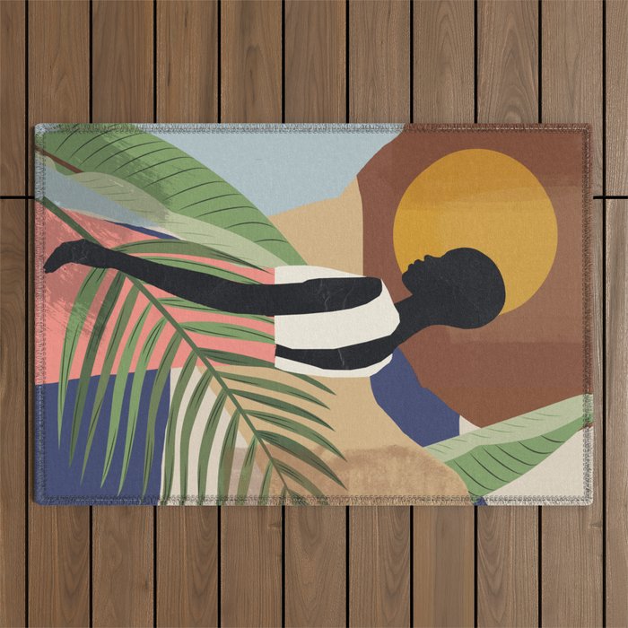 Tropical Girl 2 Outdoor Rug Gallery Image 1
