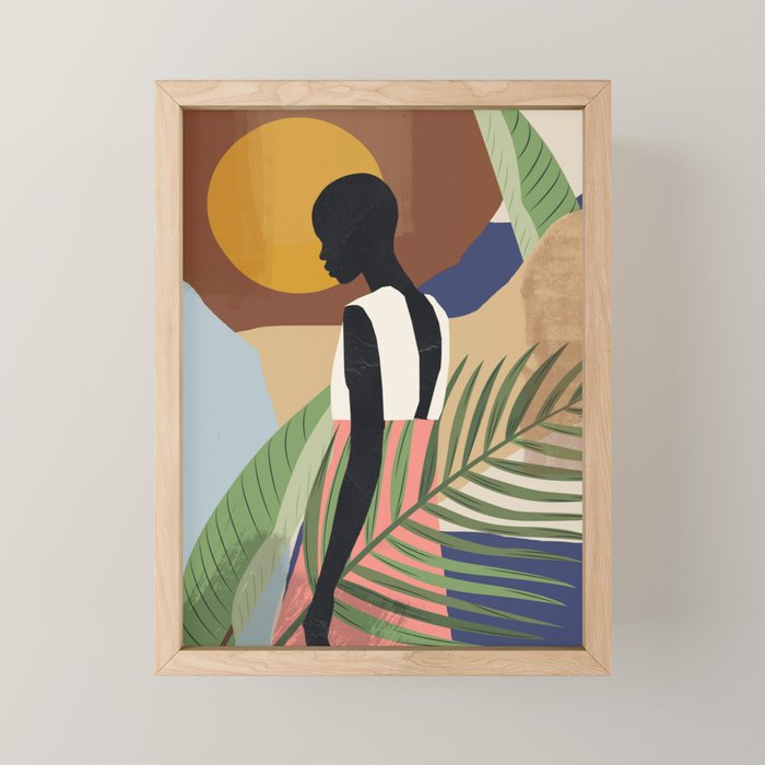 Tropical Girl 2 Mini Art Print Gallery Image 1