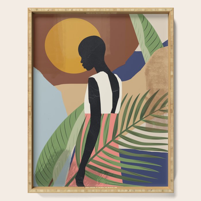 Tropical Girl 2 Serving Tray Gallery Image 1