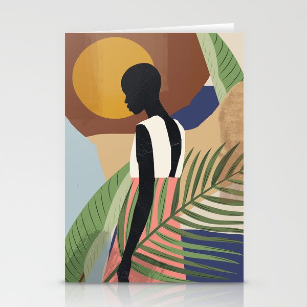 Tropical Girl 2 Stationery Card Gallery Image 1