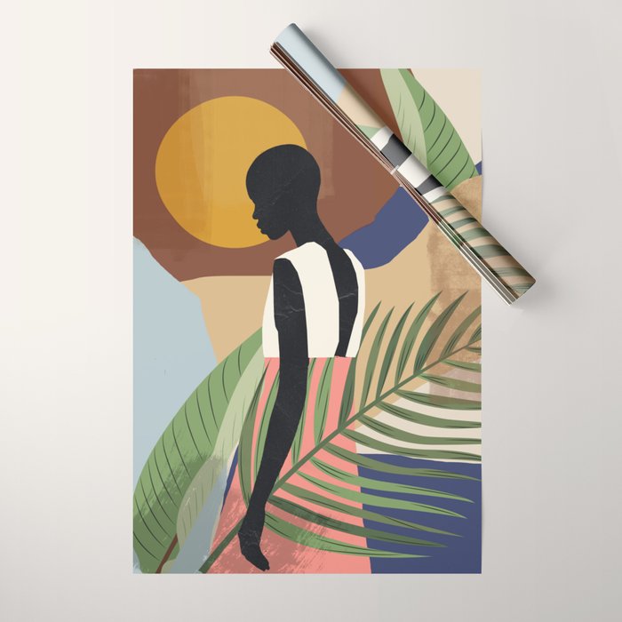 Tropical Girl 2 Wrapping Paper Gallery Image 1