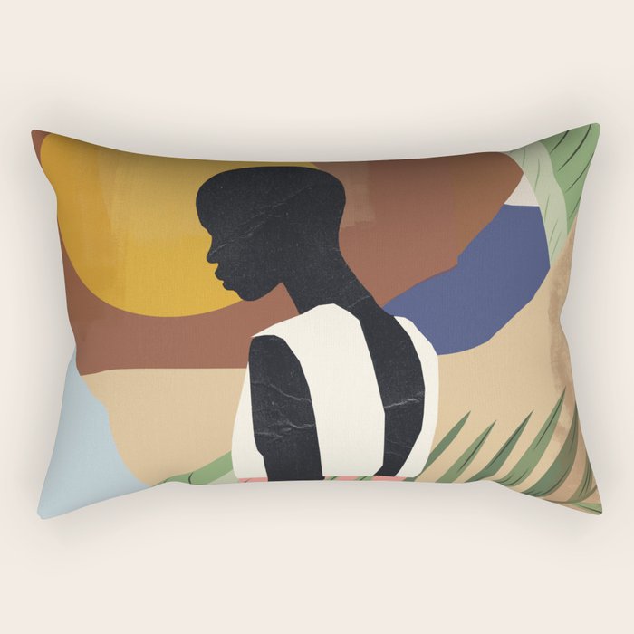 Tropical Girl 2 Rectangular Pillow Gallery Image 1