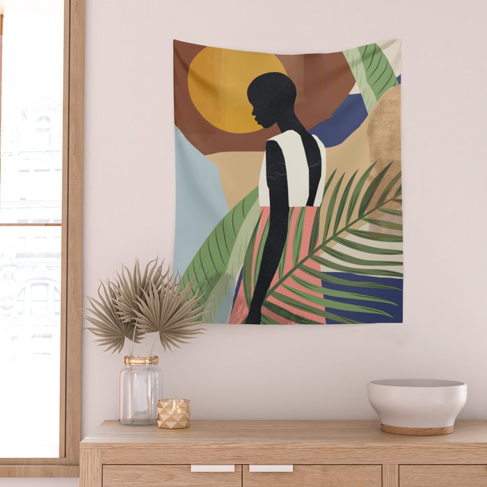Tropical Girl 2 Wall Tapestry Gallery Image 2