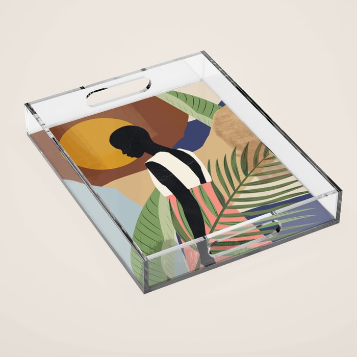 Tropical Girl 2 Acrylic Tray Gallery Image 1